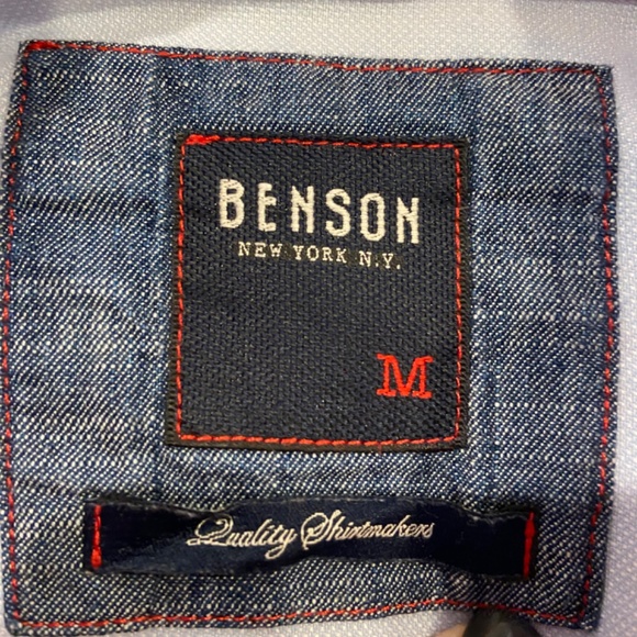 Benson NYC Classic Striped Button Down Shirt - Size Medium - Picture 9 of 10